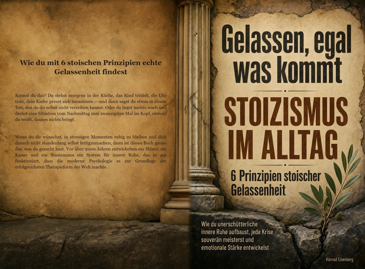 Dreidimensionaler Produktshot des Taschenbuchs zum Buch Stoizismus